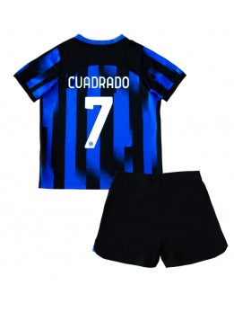 Inter Milan Juan Cuadrado #7 Replika Hemmakläder Barn 2023-24 Kortärmad (+ byxor)